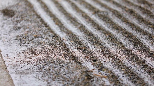 Pattern with small pebbles in a Japanese garden