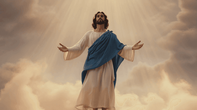 Jesus ascending to heaven