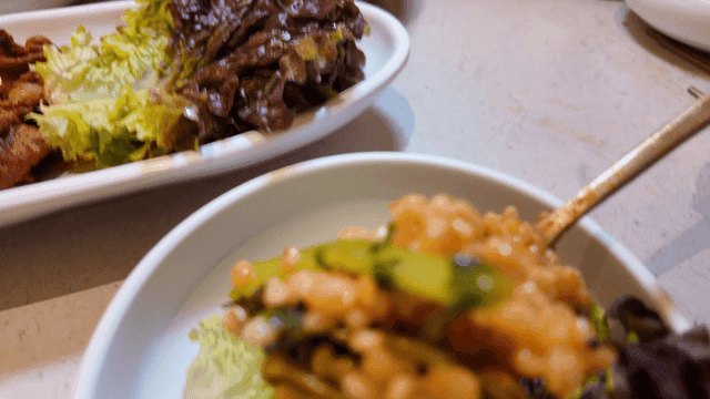 Korean bibimbap with fresh vegetables