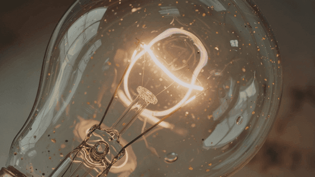 Shining light bulb filament,