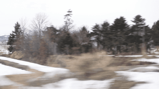 Snow-covered fields and distant mountains