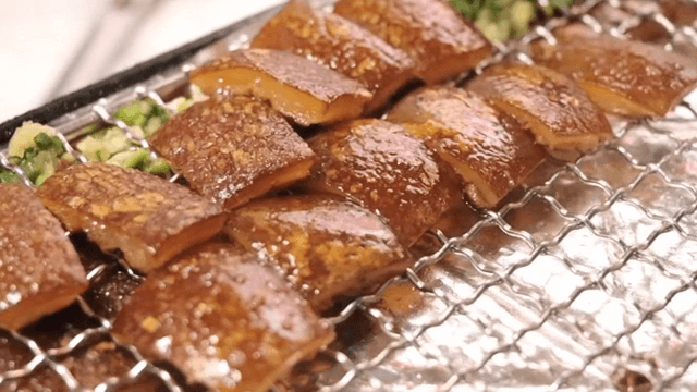 Grilled Pork Rinds on a wire rack
