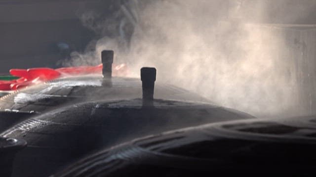 Steaming hot gamasot in traditional kitchen