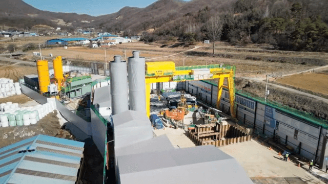 Construction site in a rural area