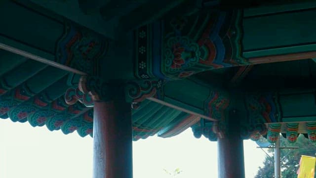 Traditional Korean Pavillion Amidst Nature