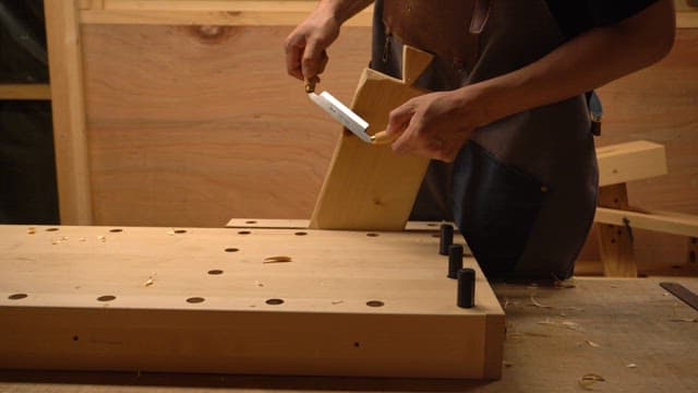 Woodworking in a workshop