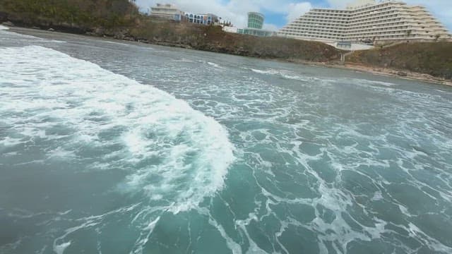 아름다운 해변에서 여유롭게 시간을 보내는 사람들