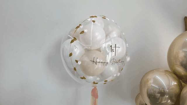 Decorative balloons for a birthday celebration