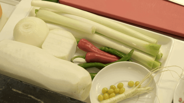 Various fresh vegetables on a tray