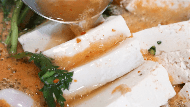 Tofu stew with added broth