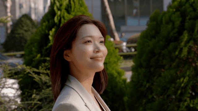 Working woman enjoying sunny day