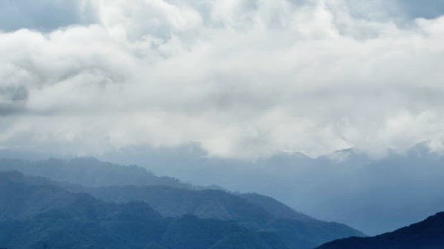 Cloudy mountain landscape