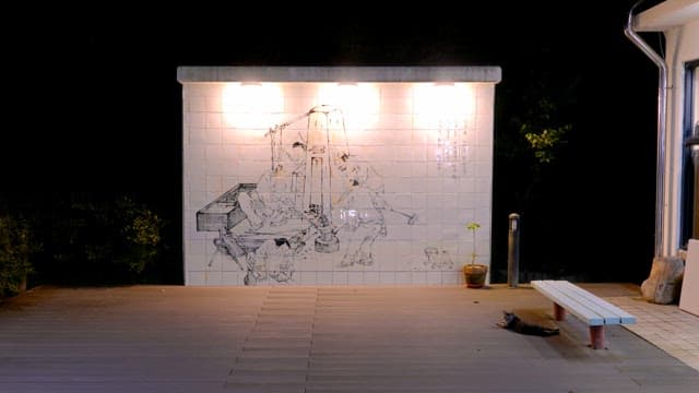 한국 전통 생활을 묘사한 벽화