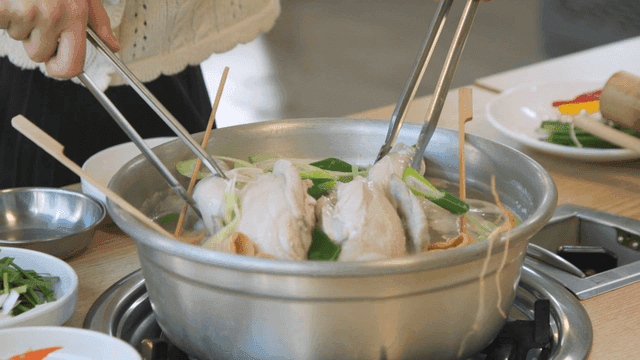 Whole Chicken Cooking in Pot