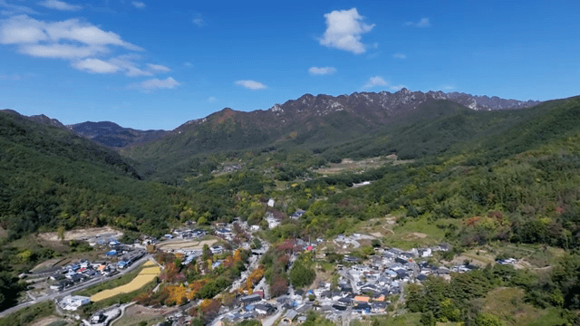 Vast mountain landscape under a clear sky