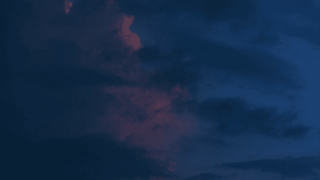 Dramatic clouds at sunset