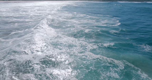 Waves Heading to Beach Sparkling in the Midday Sun