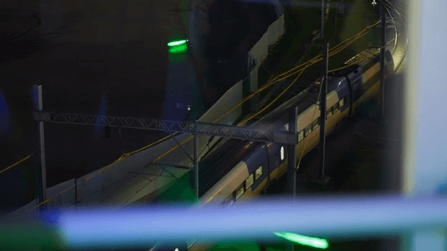 다리 아래를 지나가는 기차