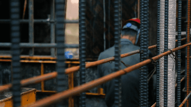 Construction worker at a building site