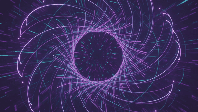 Colorful swirling digital patterns