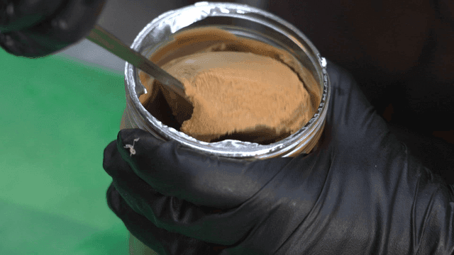 Spoon for scooping peanut butter out of container