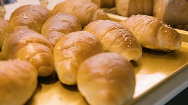 Freshly Baked Bread on Display Tray