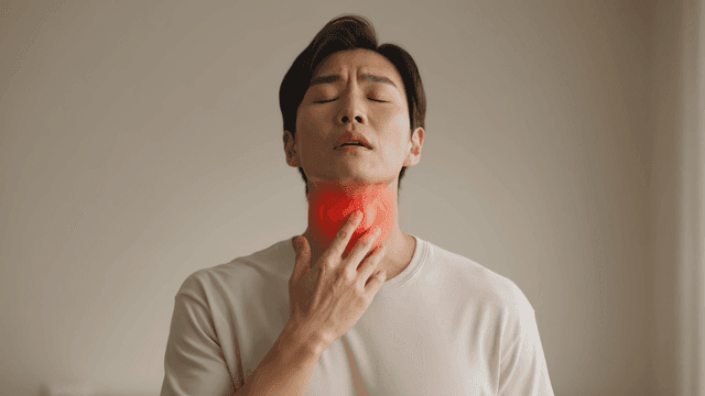 Men experiencing neck discomfort