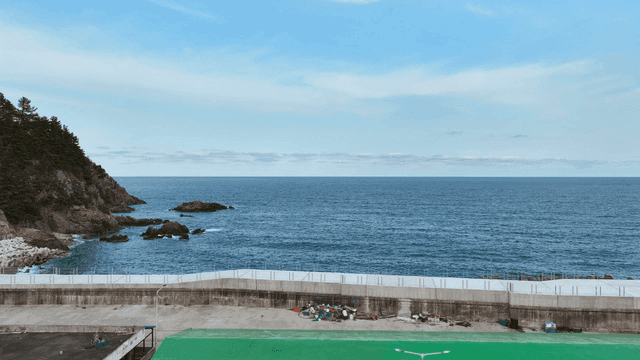 고요한 항구와 보트들