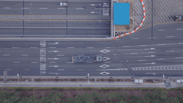 Highway where vehicles pass