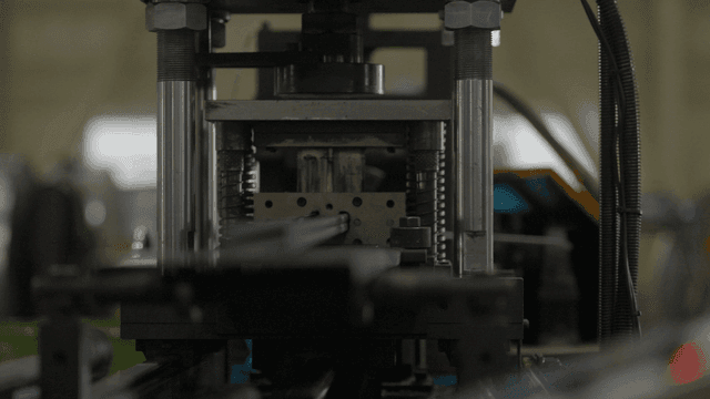 A machine operating in a factory