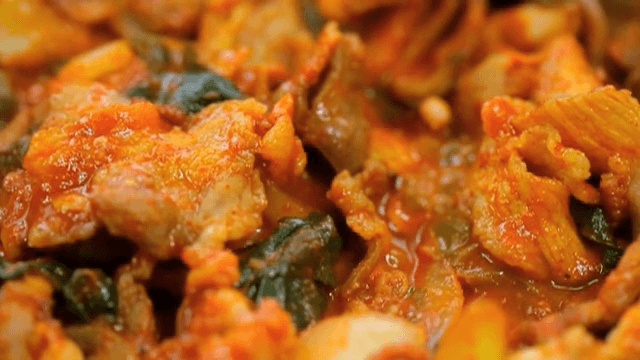 Spicy Hot Pot dish with a variety of ingredients