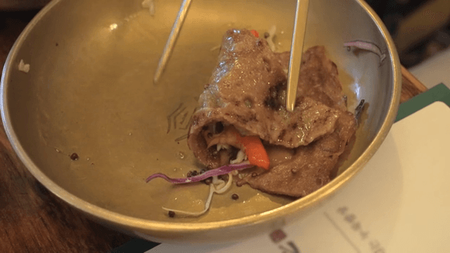 야채와 함께한 싸는 한국식 전