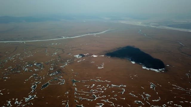 Vast landscape with winding rivers