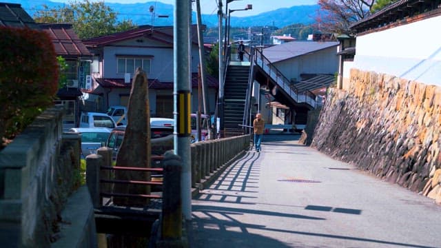 Strolling Through a Peaceful Town