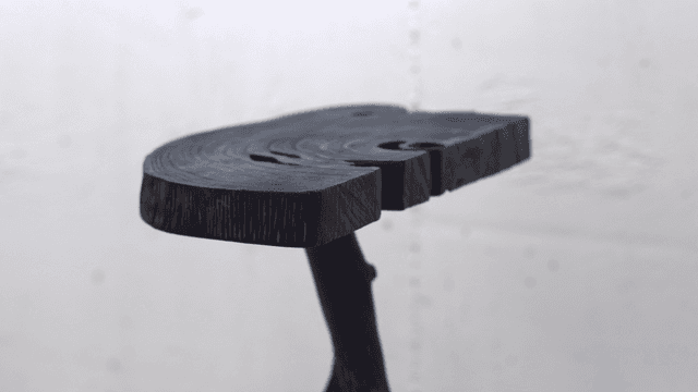 나무 조각의 클로즈업