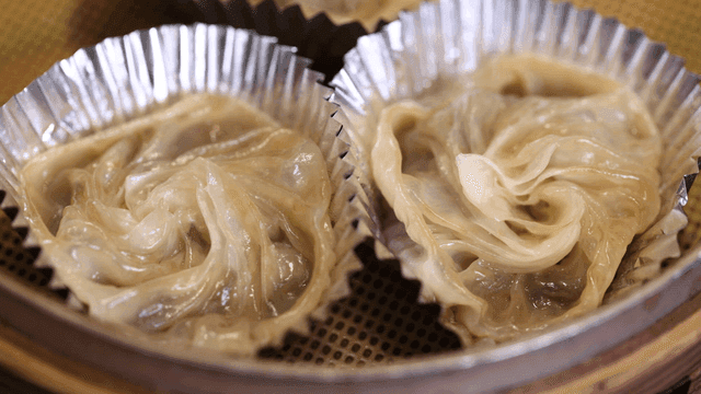 Steamed Xiaolongbao in foil cup