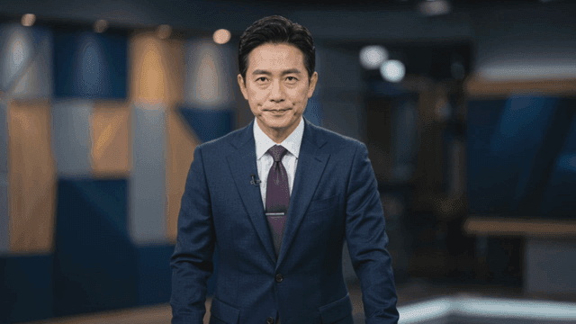 News anchor in suit