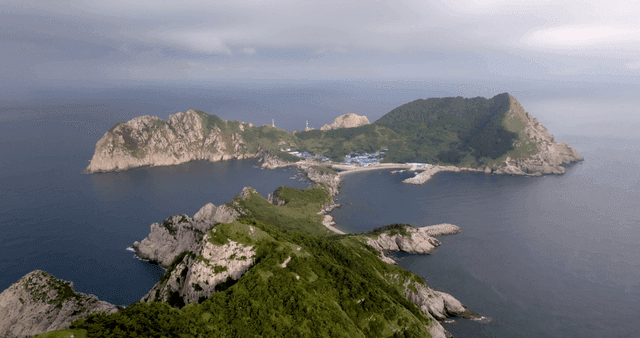 푸른 섬의 항공 뷰