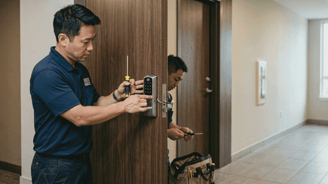 Technicians who install digital locks