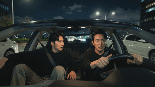 Man speeding angrily down night road