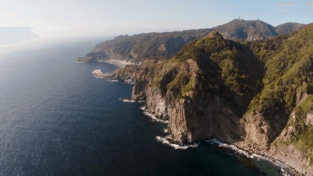 Scenic coastal cliff with lush greenery