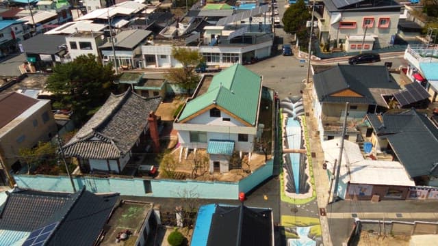 벽화가 있는 한국 전통 마을