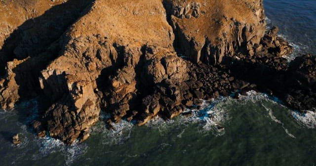 Coastal Landscape of a Rugged Coastal Cliffside