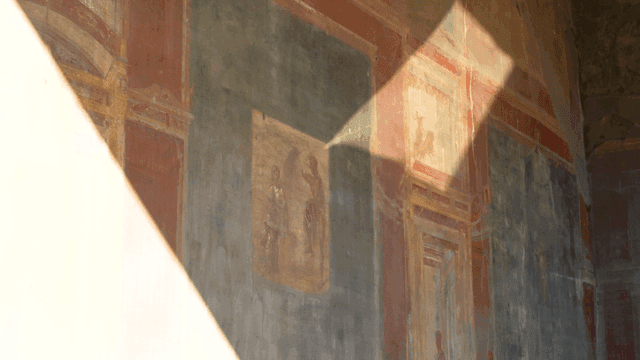 Ancient wall paintings in a historic site