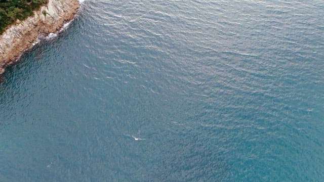 View of a rocky coastline and ocean