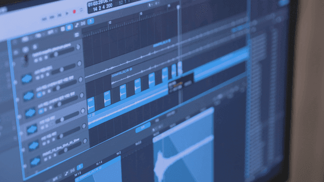 Audio editing software interface