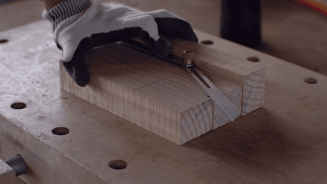 Woodworking with precise measurement tools