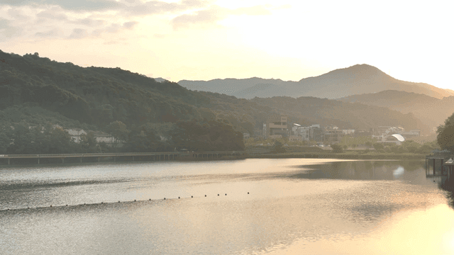 Mountains and tranquil lakes