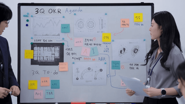 회의실에서의 비즈니스 발표