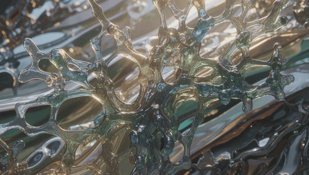 Complex glass material structure that receives light